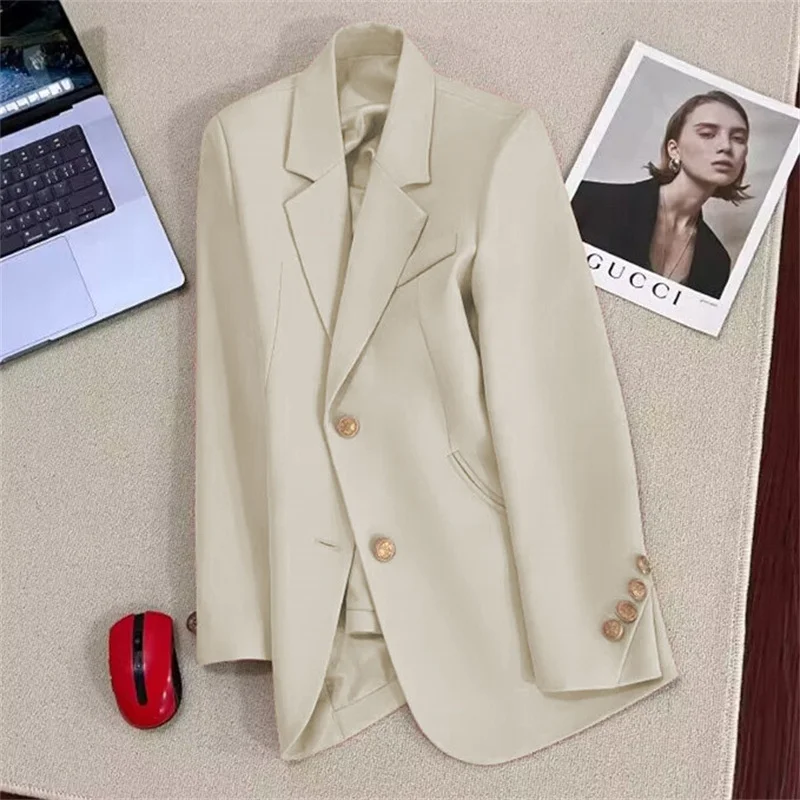 

Ele Casual Women's Commute Sle Long Sve Polyester Fabric Suiting for Autumn Season Faionable Ladies Jaet