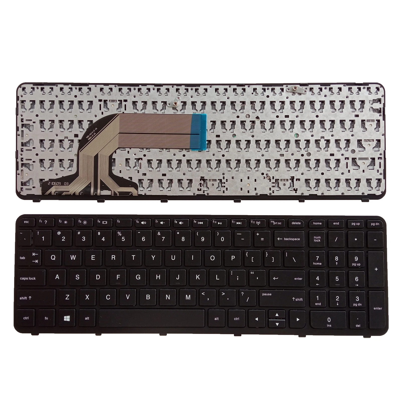 لوحة مفاتيح الكمبيوتر المحمول ذات التصميم الأمريكي لـ Hp Pavilion 758027-001 350 G1 351 G1 356 G2 355 G1 355 G2 752928-001 بدون مؤشر ولا إضاءة خلفية #3