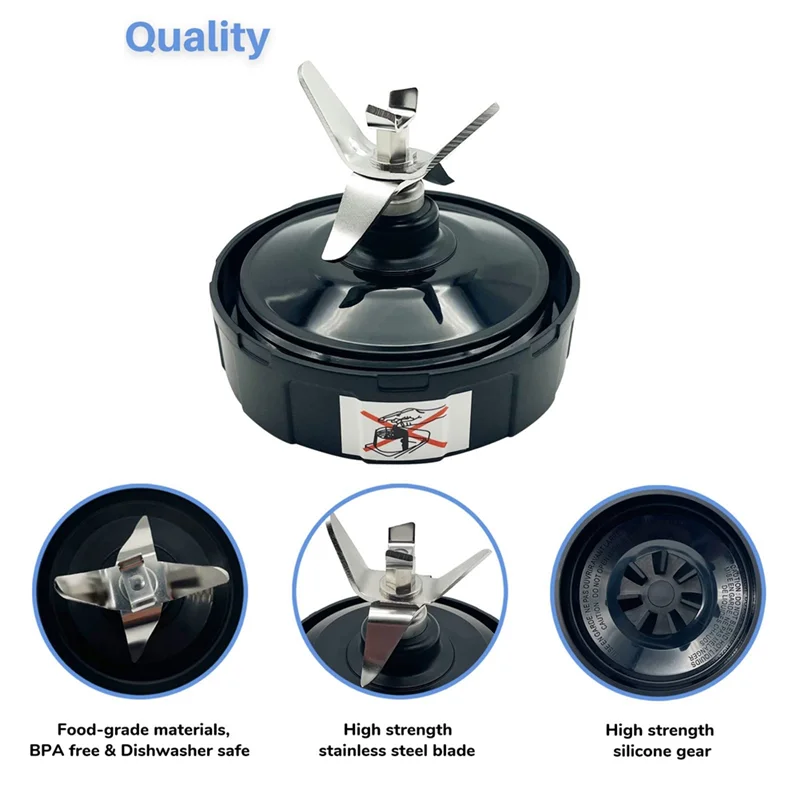 Cangkir Blender 24Oz dengan Tutup untuk Pengganti Ninja Auto IQ Pro BL480, BL482, BL642, BL682, BL450, BN401, BN751, BN801, Foodi SS351