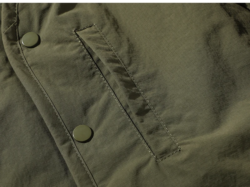 Retro Jaet with Button V-Ne Waterproof Workwear Layering Men's Coat