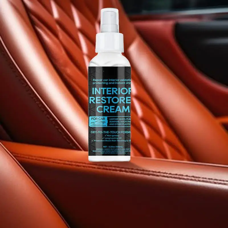 Car Interior Cleaner Spray Multipurpose Car Interior Restoring Spray 100ml User-Friendly Dashboards Cleaning Agent Portable