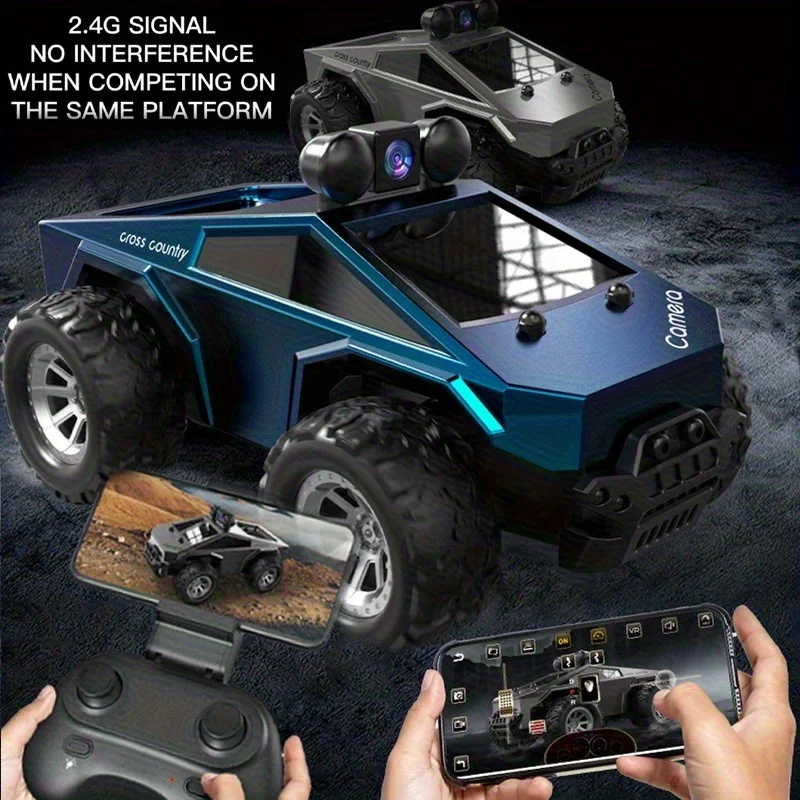 

New KF29 FPV RC Truck 1:28 Scale with Video Camera APP Control 2.4GHz Alloy Speed Off-Road Car with Adjustable Lights Boy Gifts