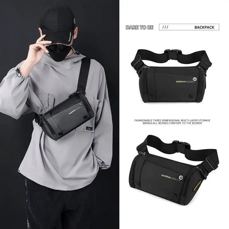 New Fashion travel bag  duffle bag Men's Cool Chest Large Capacity Crossbody bags Functional Trendy Waist Korean Style Shoulder