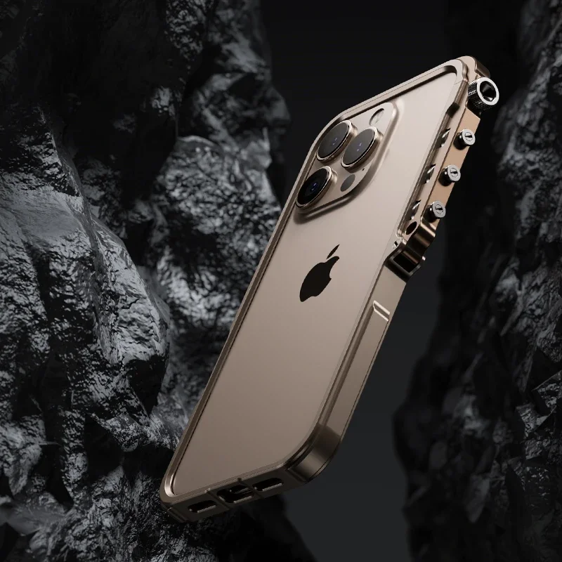 Armor Aluminium Metal Bumper Frame Case for IPhone 16 15 14 13 Pro Max Plus IPones 16Pro 15Pro I16 ProMax Hard Cover Accessories