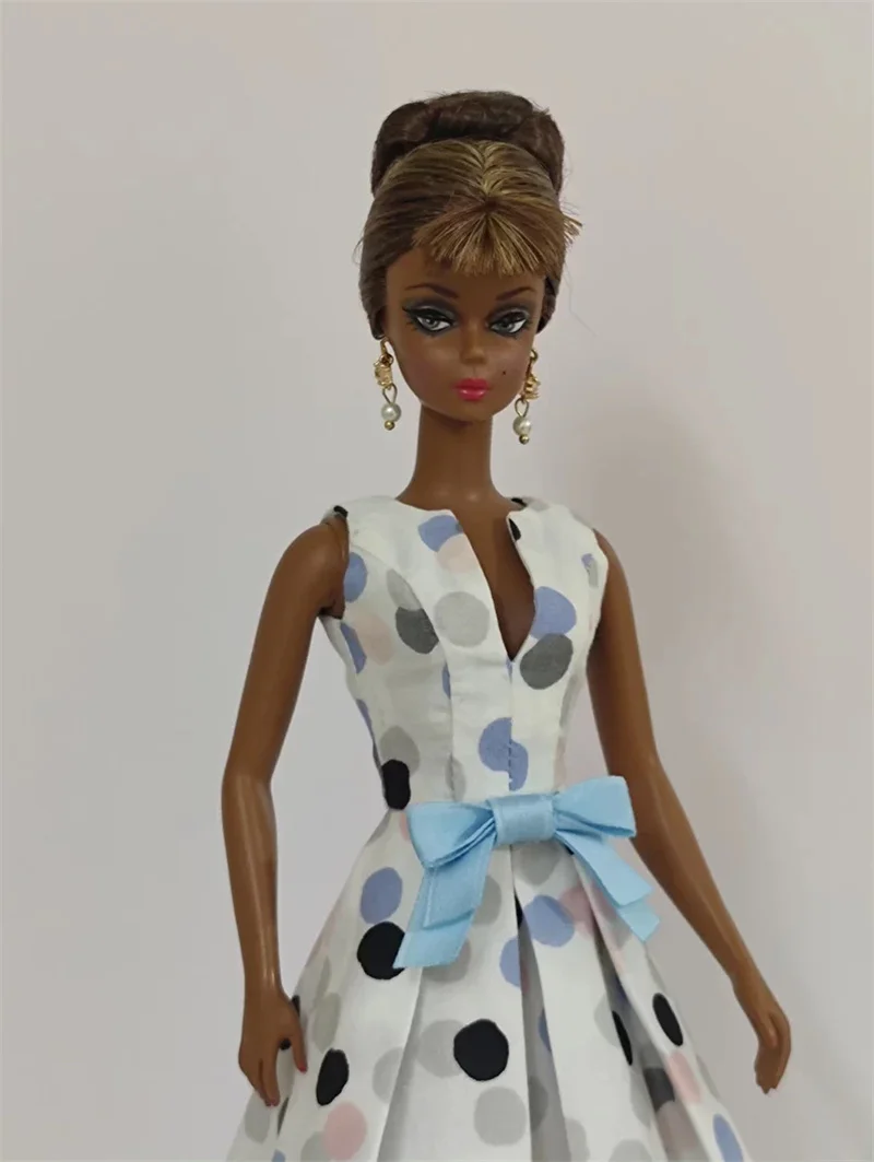 【Alleen kleding】1/6 Elegant Print Design Mode Jurk Kantoor Dame Kleding voor 30 cm Actie Poppen PP fr MengF2.0 kissmela st Speelgoed