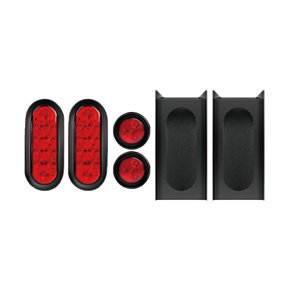 2PCS Trailer LED Tail Lights Rear Side Marker Lights Waterproof Stop Brake Lamps for RV Truck Jeep