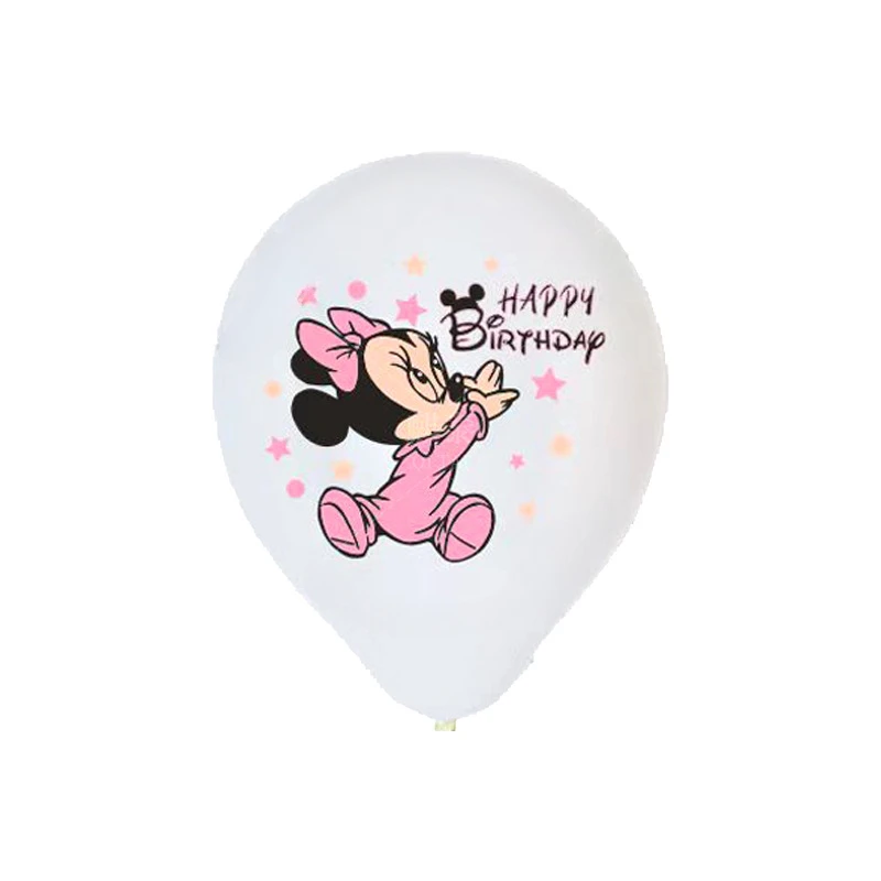 Q version Minnie themed children\'s balloon party decoration and decoration Mickey Mouse Minnie latex balloon set baby shower