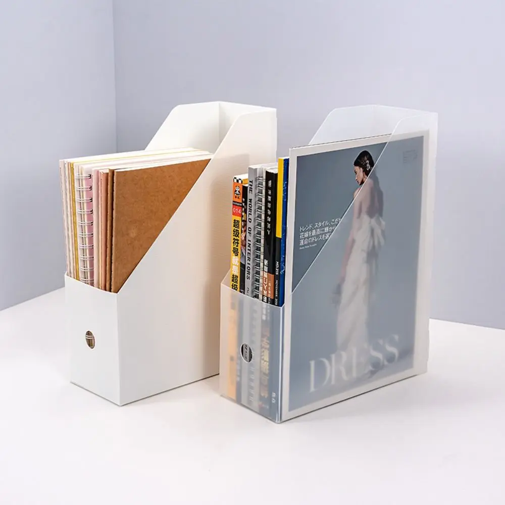 Sundries Storage Box Folding File Storage Box Desktop Organizer Paper Organizer File Organizer Box Transparent PP Plastic