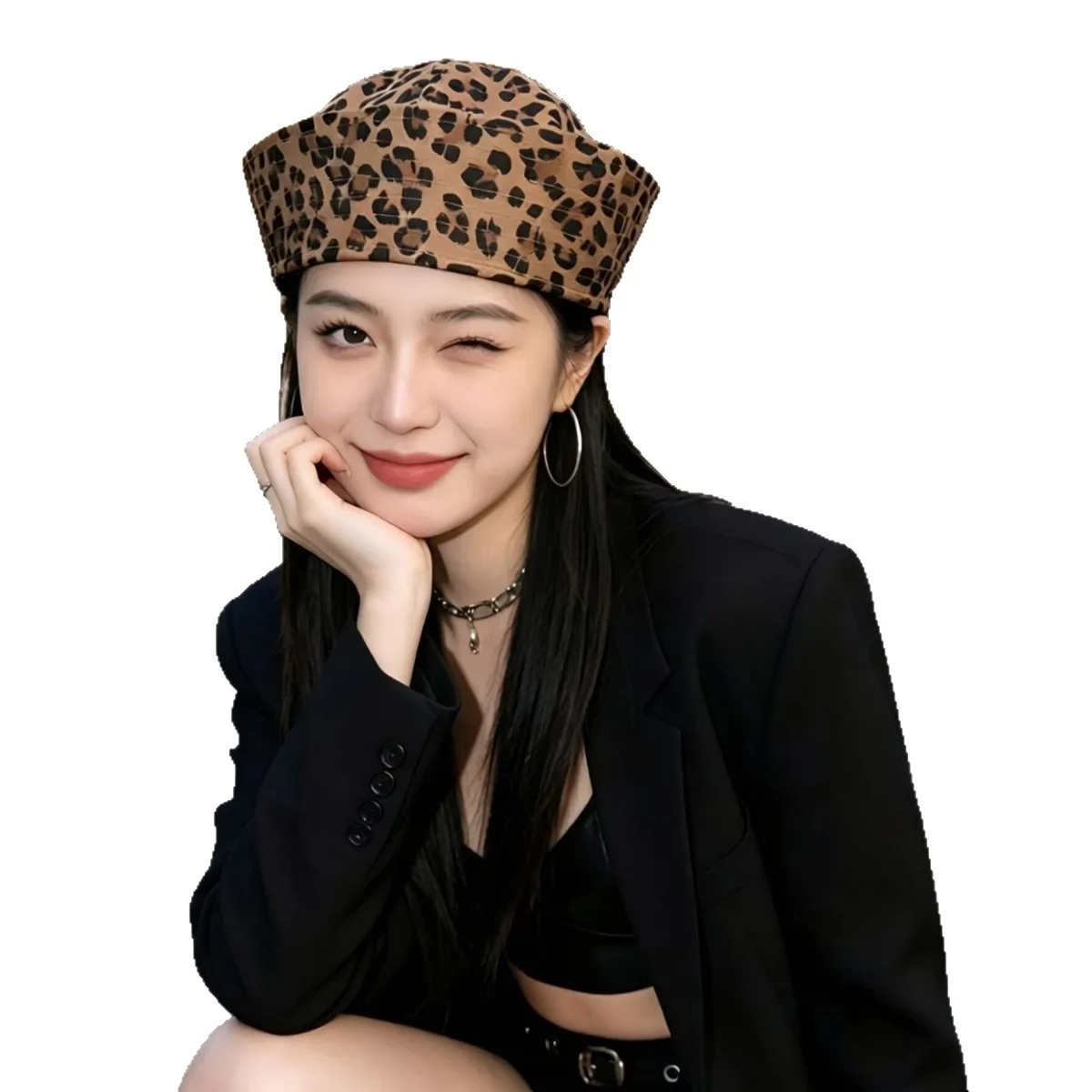 Retro Imitation Wool Dome Beret Hat Autumn Winter Wool Felt Beret Hepburn Style Fedora Hat Fascinator Hat Stewardess Cap