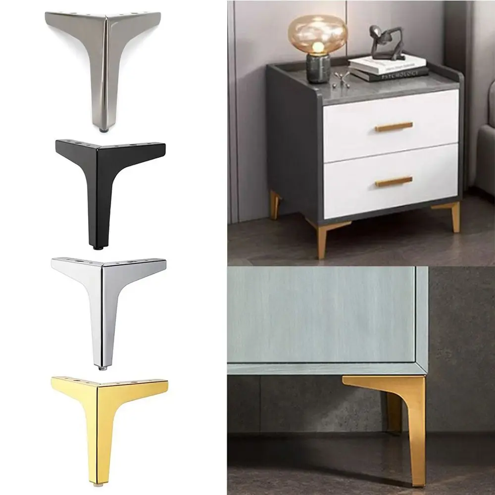 

Metal Furniture Legs Replacement Wear-resistant Cabinet Legs Anti Scratch Triangle Cupboard Sofa Chair Feet