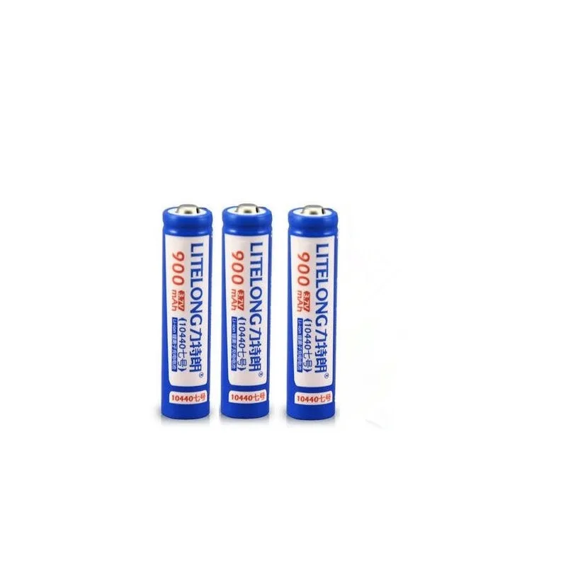 1pcs/lot 3.7v 10440 lithium battery super capacity hand suitable for flashlight toy 900MAH AAA rechargeable battery