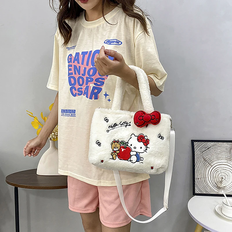 Fashion Plush Bag Kawaii Cute Cartoon Anime Toys Handbag Crossbody Bags For Women Girls Storage Tote Bags Birthday Gifts