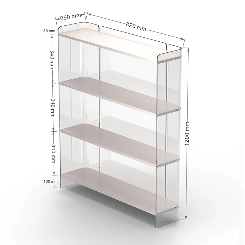 Acrylic Shelves Book Shelf Living Room Badroom Nook Organizer White Storage Book Shelf Magazine Raf Book Shelf Storage Rack