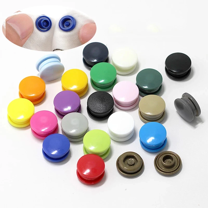 High Quality Bulk Customized Matte Or Glossy White Color Press Snap T5 Button Plastic Fasteners For Clothes 50000 Sets/carton