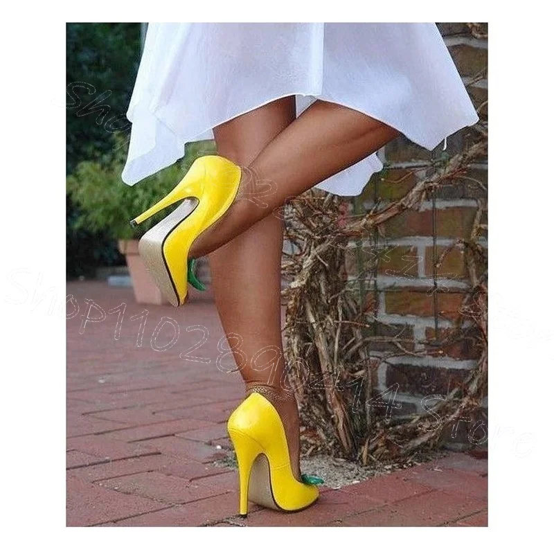 

Green Bow Knot Yellow Peep Toe Pumps Slip On Women Shoes Thin High Heels Fashion Party Banquet Dating 2026 Zapatos Para Mujere