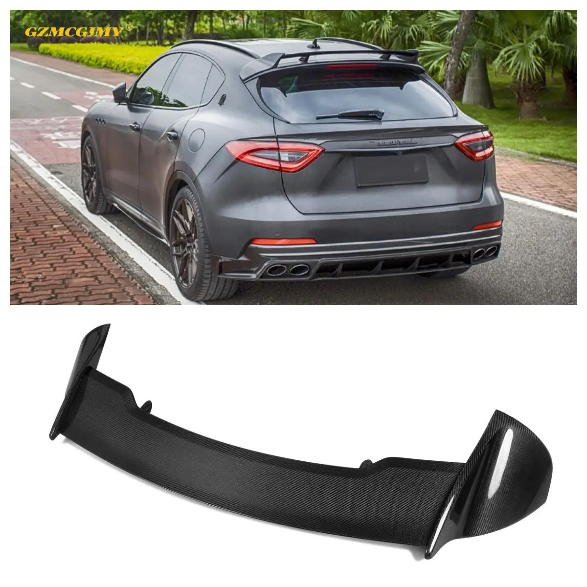 High quality carbon fiber car wings suitable for Maserati Levante carbon fiber top wings