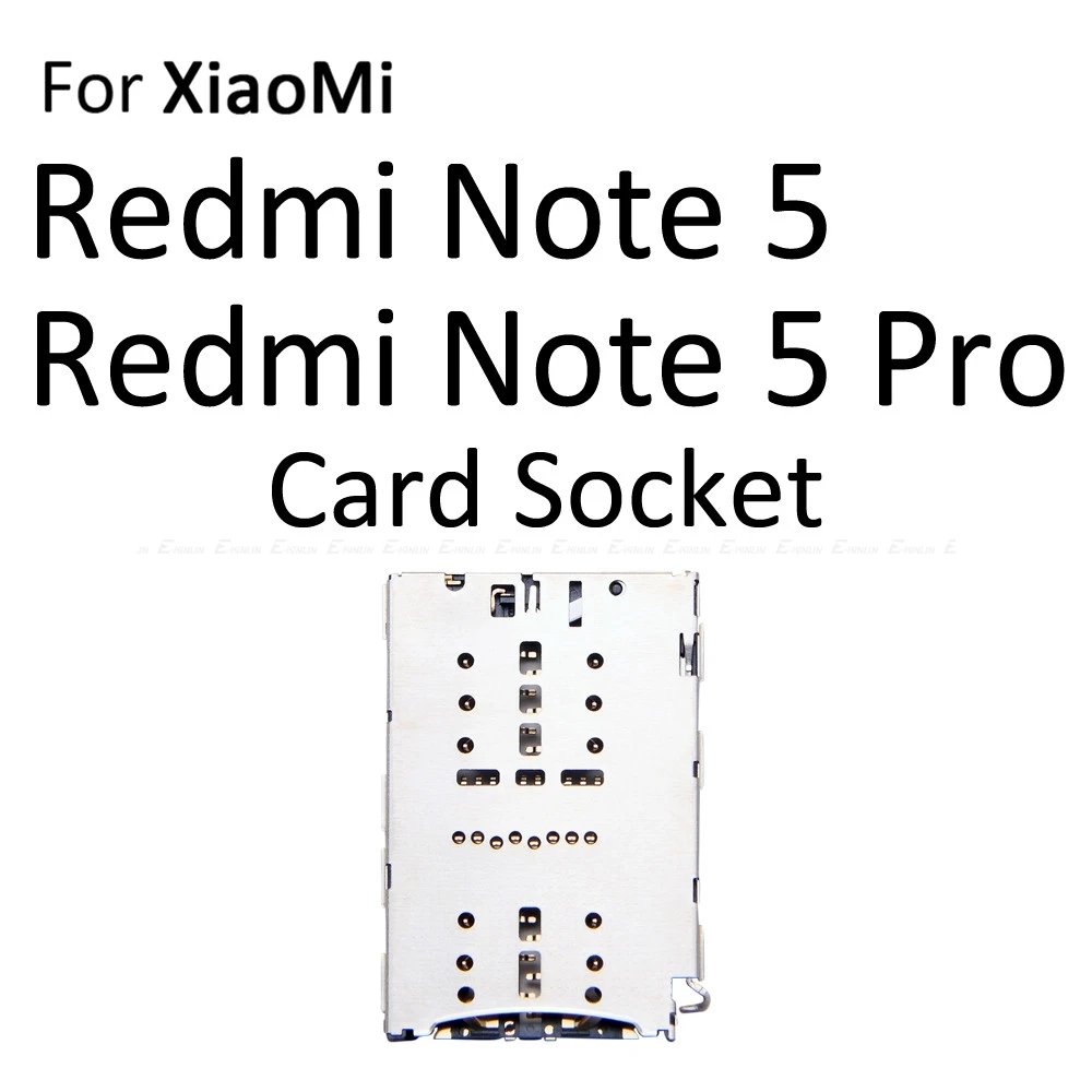 Sim Card Socket Slot Tray Reader Holder Connector Micro SD Adapter Container For XiaoMi Redmi 5 Plus Note 5 Pro Parts