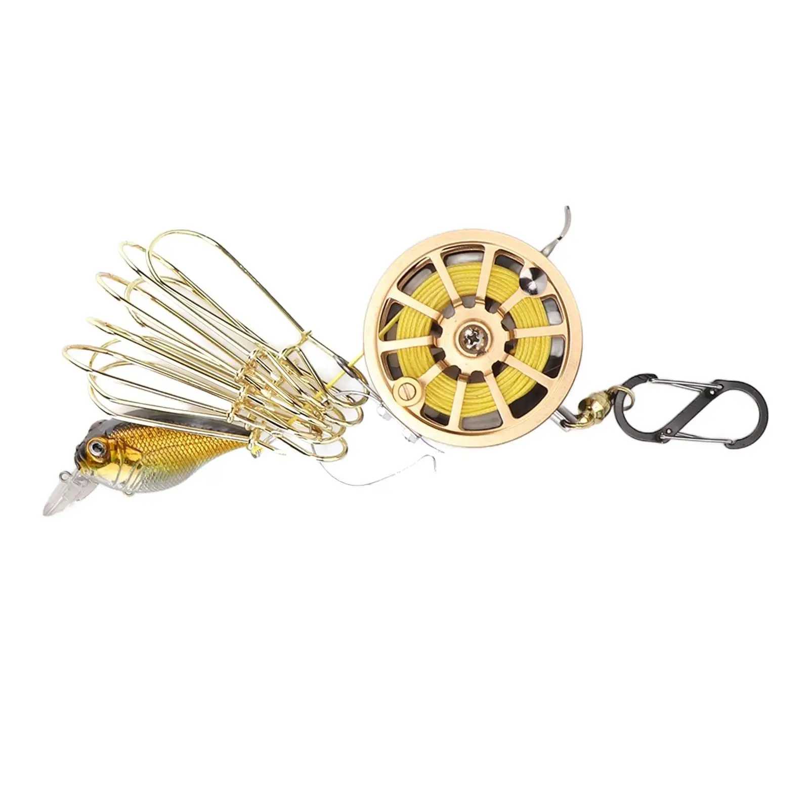 6/7m Telescopic Live Fish Stringer Clip - Portable Waist Hanging Buckle Fishing Reel Handle Lock