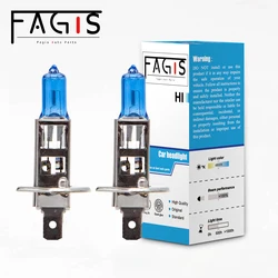 Fagis-Ampoule halogène super blanche, lampe frontale de sauna automatique, phares antibrouillard de voiture, H1, 12V, 55W, 4800K, 2 pièces