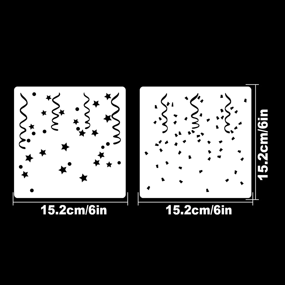 2 szt./6x6 cali warstw święto, na imprezę fajerwerków wstążki do malowania szablonów warstwowych
