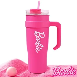 Barbie-Bouteille d'Eau Rose de Grande Capacité en Acier Inoxydable, Isolation Thermique, pour Garder au Froid, pour Fille, 1600ml