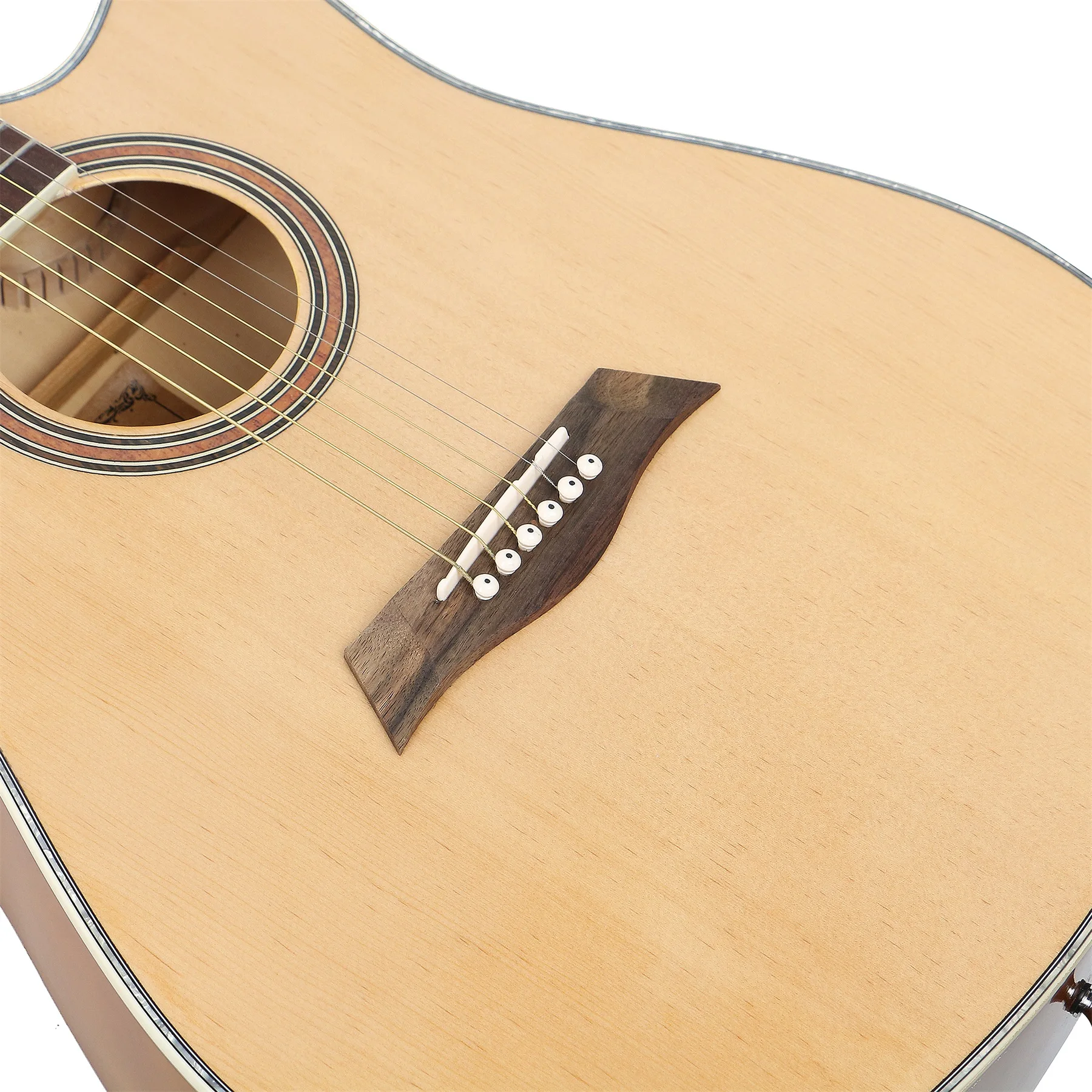 

Wholesale 39\" Mahogany & Maple Wood Classical Nylon Type Strings Guitar with Spruce Material Beginners Singapore Cheap Price