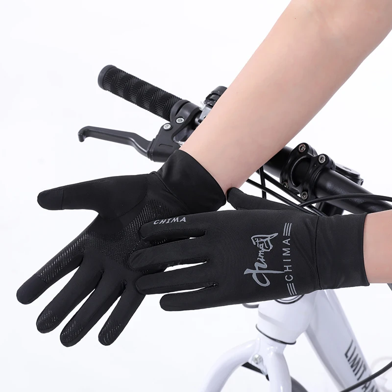 Summer Gloves Men Ice Silk Sun Proction Driving Fishing Gloves Breathable Cycling Hiking Full Finger Gloves