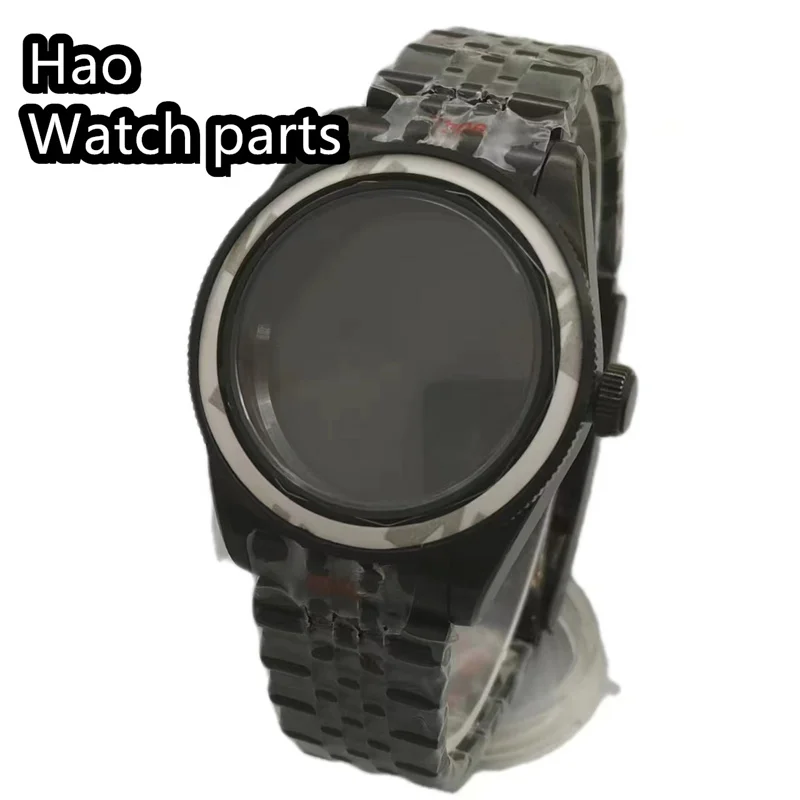 BLIGER 39mm silver Rose gold black sterile watch case Domed sapphire glass fit NH34 NH35 NH36 PT5000 movement