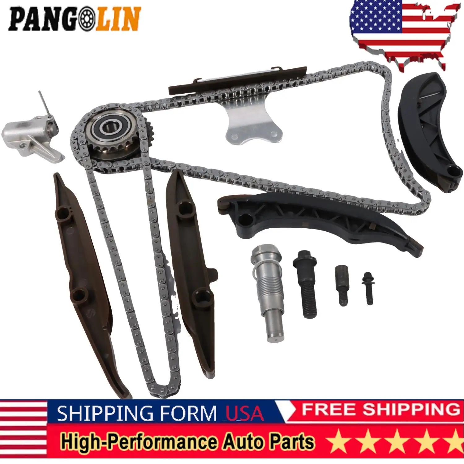 

PANGOLIN B46 B48 двигатель 1 комплект направляющих цепи ГРМ, комплект натяжителя для BMW 330i F30 F32 F36 G20 G30 2,0T, замена автомобильных аксессуаров