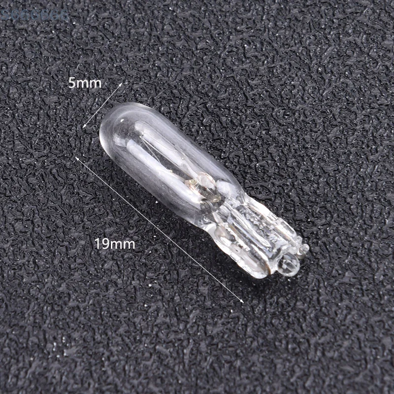 

10Pcs T5 Glass Light Bulbs 12V 1.2W 10 Pcs Brake Signal Light Dashboard Instrument Panel Vehicle Brake Light Bulbs
