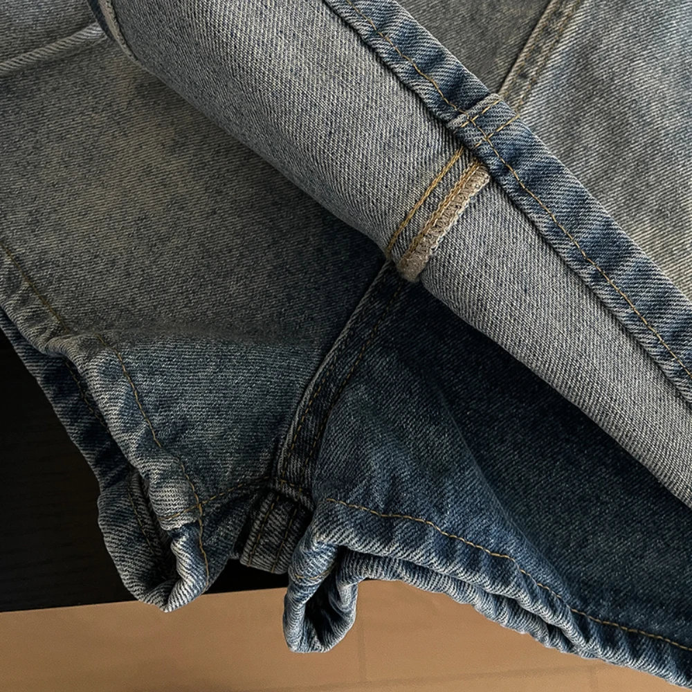 Falda vaquera Irregular para mujer, pantalones cortos de diseño Vintage con cordones, pantalones cortos de cintura alta, ropa de fiesta y Club para 18-24 años, verano 2025