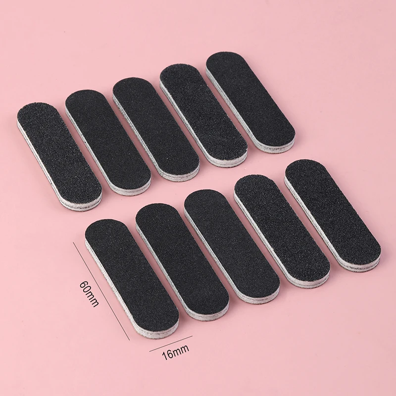 10pcs 미니 네일 파일 샌드페이퍼 버핑 젤 폴리 셔 리무버 짧은 네일 팁 연마 그라인딩 버퍼 매니큐어 도구