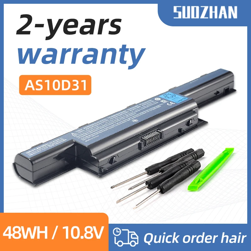 Bateria do Portátil do Suozhan-as10d31 Acer Aspire v3 5741 5742 5750 5551g 5560g 5741g 5750g As10d51 As10d61 As10d71 As10d75 As10d81