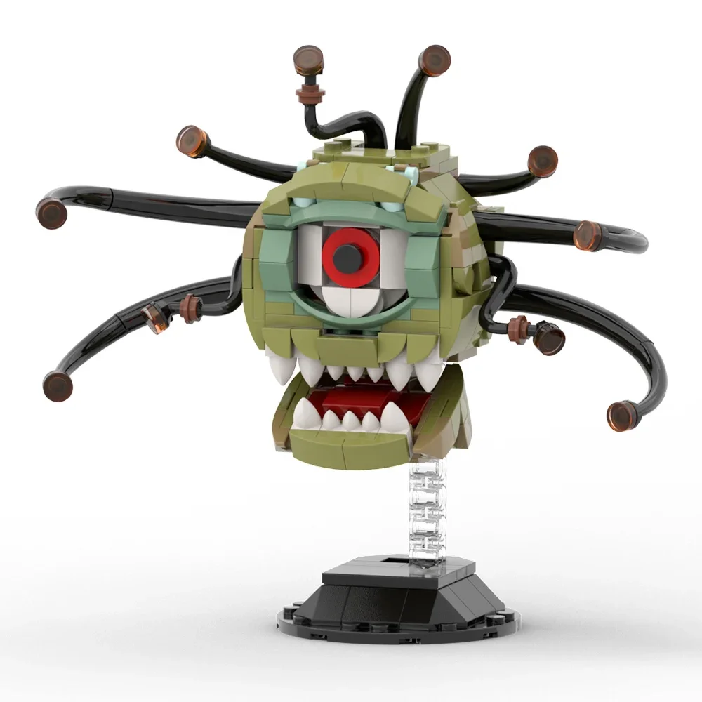 MOC Dungeons Beholder Monster Building Blocks Dragons Mimic Chest Monster Eye of Terror Horror Creativity Brick Toys Kids Gift