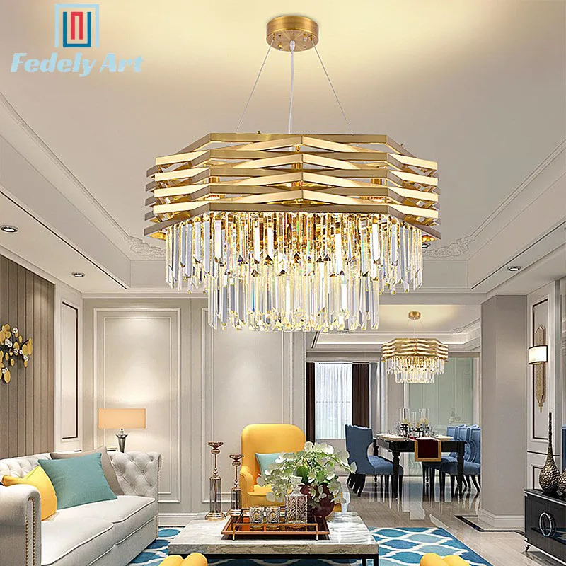 Chandelier modern luxury crystal chandelier living room pendant light/kitchen crystal chandelier indoor lighting chandelier