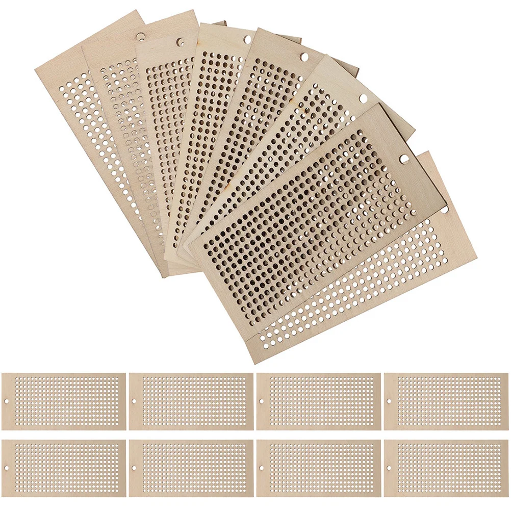 16pcs Wooden Bookmarks Diy Cross Stitch Blank Unfinished Book Mark Kits For Students Handmade Crafts Hollow-Out Wood