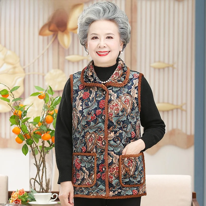 

Thiened Fce Vest for ly Women Autumn Winter Outerwear Collar Long Sve Regular Length Loose Fit with kets