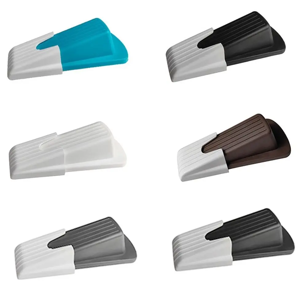 Safety Door Stopper with Metal Alloy Rubber Door Stop Wedge Works Quite Hold Heavy Doors Firmly by Non-Skid Rubber Base Grip