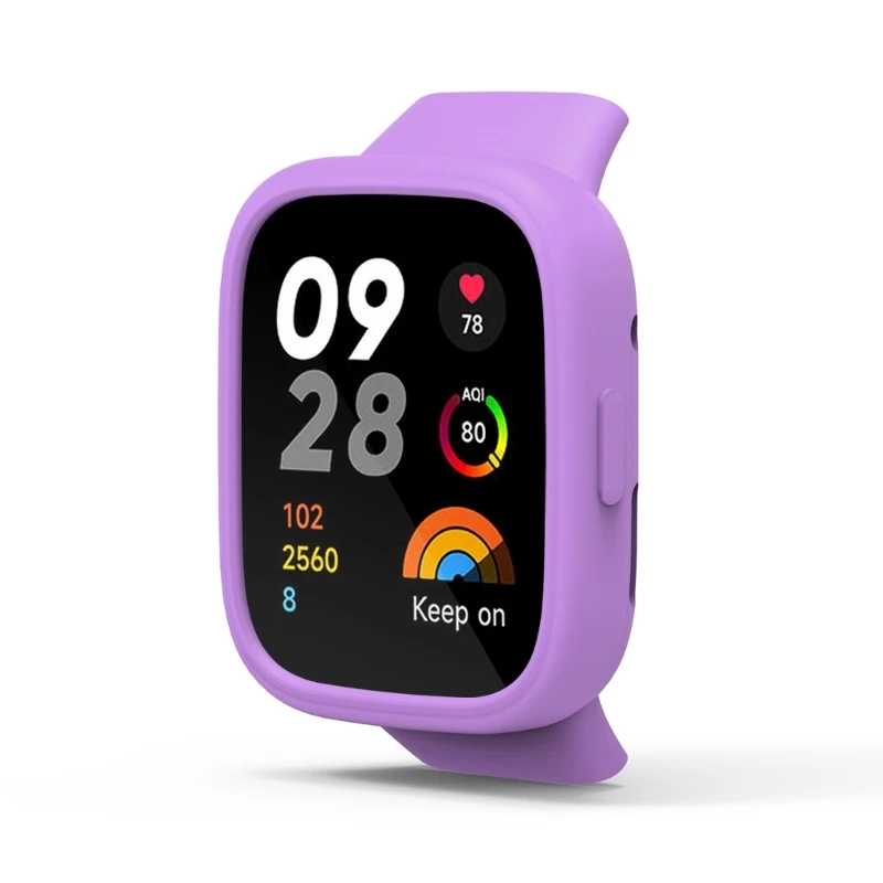 ป้องกันหน้าจอซิลิโคนสำหรับนาฬิกา 3 ฝาครอบป้องกันรอยขีดข่วนป้องกันกันชน-SHELL Dropship