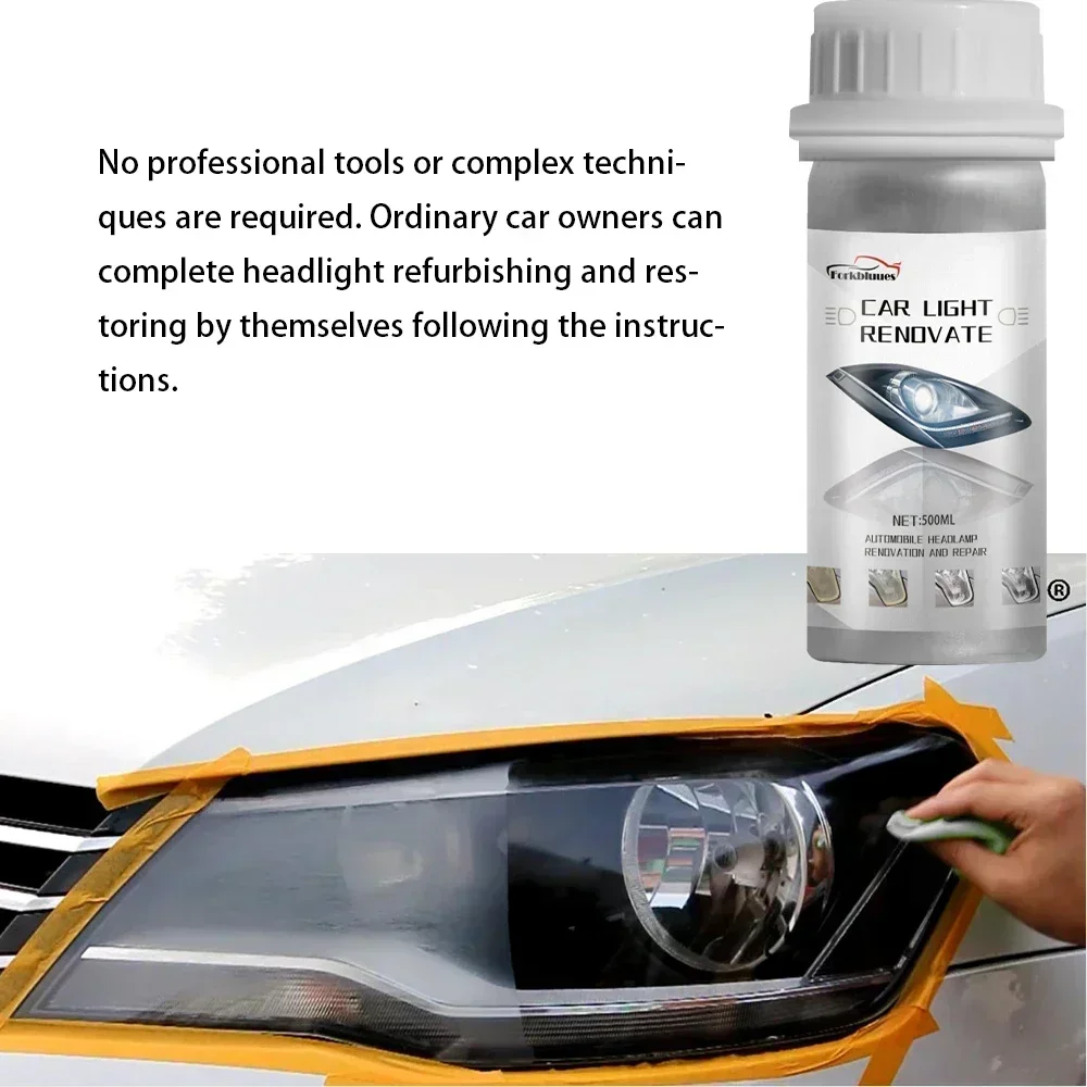 Autokoplamp Renovatie Vloeistof Autokoplamp Reparatie Loopvlakvernieuwing Restauratie Polish Kit Autolichtreiniger Onderhoudswas
