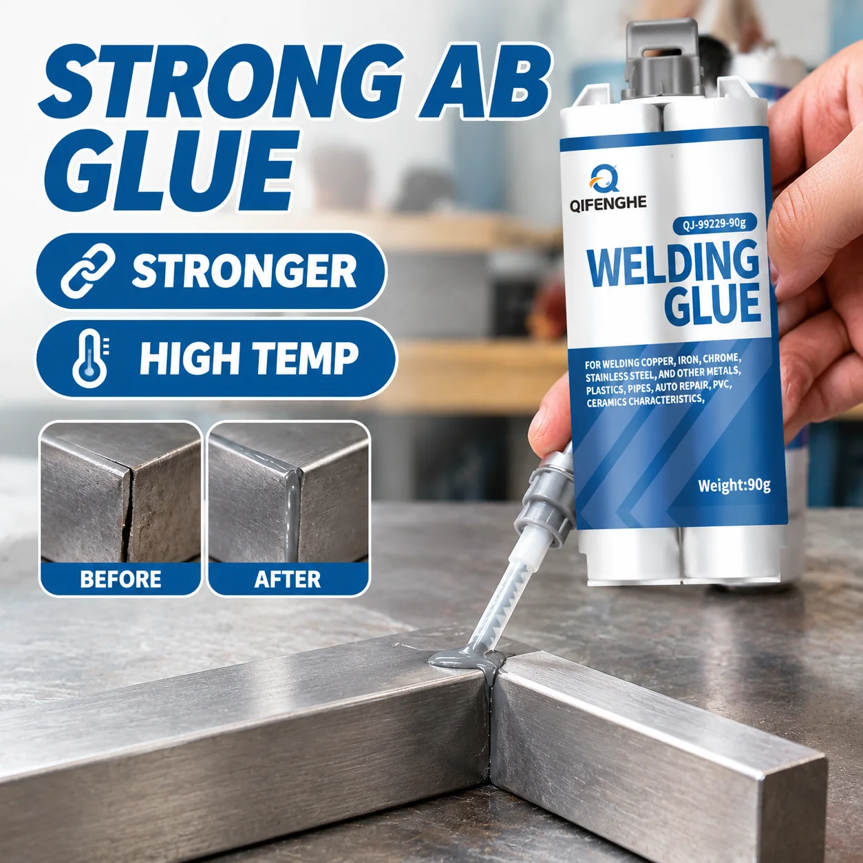 Strong AB Glue Stronger Than Welding, High Temperature And Low Temperature Resistant, Corrosion Resistant, Strong Adhesive, Easy