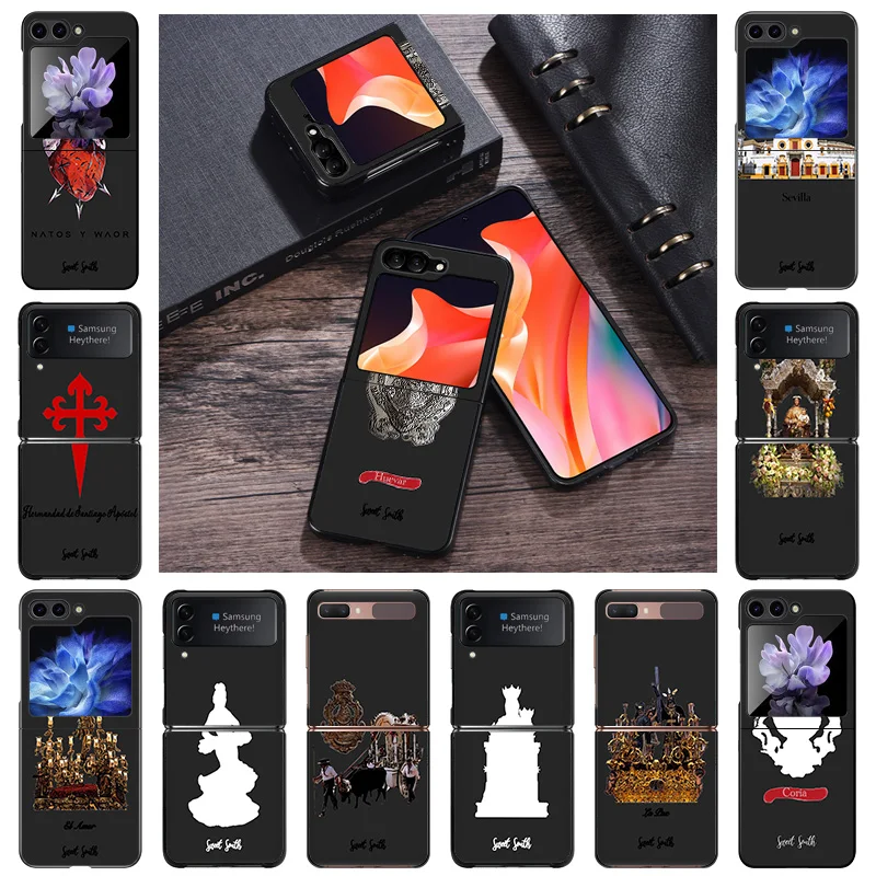 Hard Phone Cases Luxury Virgin Mary Jesus Church Cover for Samsung ZFlip6 5G Galaxy Z Flip5 Flip4 Flip3 Flip 6 5 4 Shell Fundas