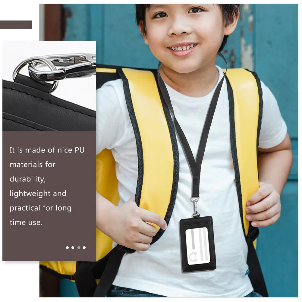 

2Pcs Id Cards Protective Sleeve Name Tag Holder Easy to Carry Around Neck Not Easy to Lose Students Nurses Id Cards Holder