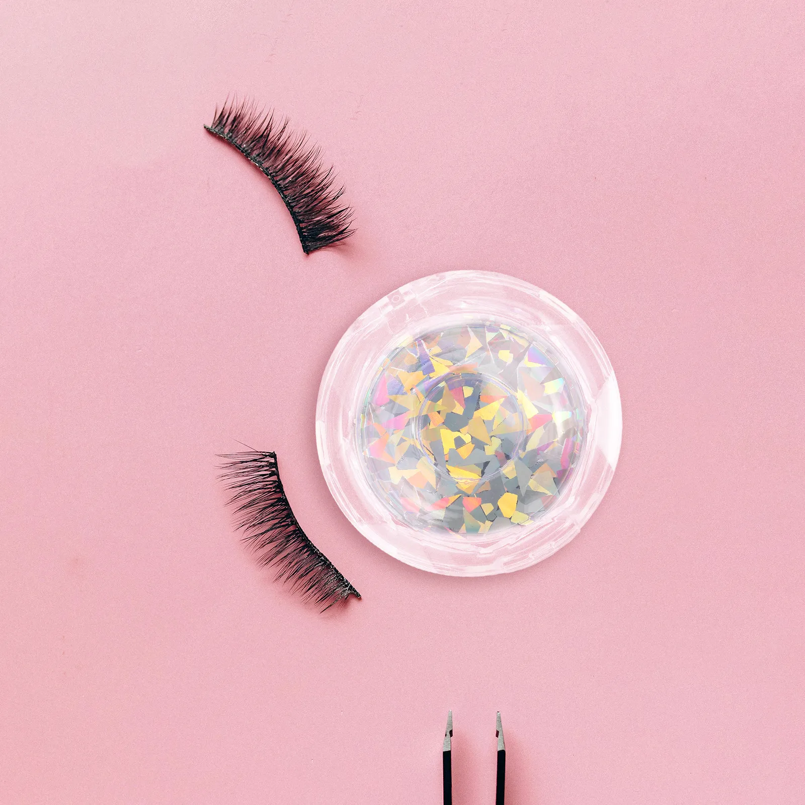 10Pcs Eyelash Organizer Box Clear Acrylic Plastic Circle Lash Case for False Eyelashes Daily Routine Travel Lash Extension