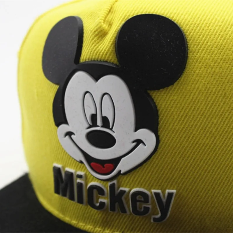 Disney Mickey Mouse Baseball Cap Kids Hip Hop Hat Cartoon Adjustable Casual Trucker Anime Boys Girls Sunshade Children Sun Hats