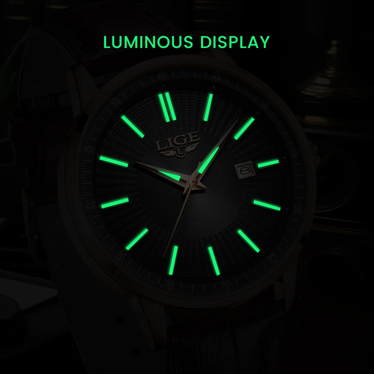 LIGE New Classic Fashion Quartz Man Wrist Watches Automatic Calendar Original Watch For Men Waterproof Leather Luxury Hand Clock