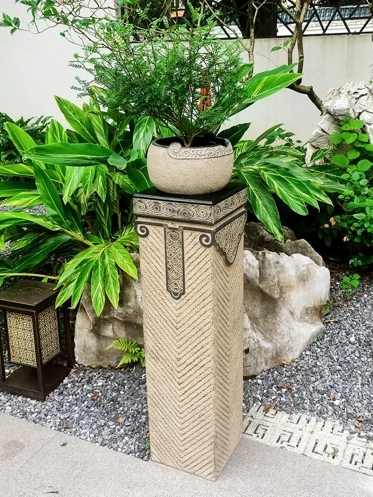 TAO Display Column Floor Ornaments Ruyi Column Home Living Room Entrance Decorations