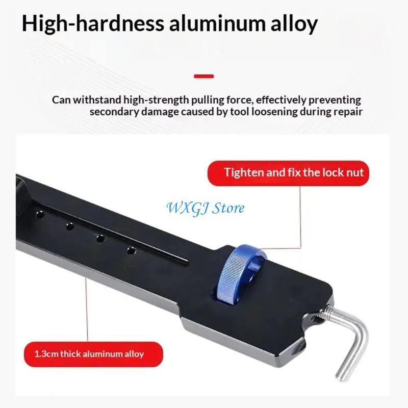 Ferramenta alumínio ajustável multiuso 37JE para reparo amassados ​​de veículos e retenção porta