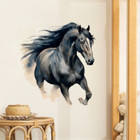 Running Horse Wall Stickers Bedroom Living Room Office Wall Decor Wild Horses Peel and Stick Wall Decals