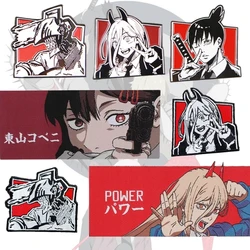 Chainsaw Man Anime Patch Power Hayakawa Autumn Label Embroidery Patches Hook and Loop Metal Tactical Military Backpack Badges